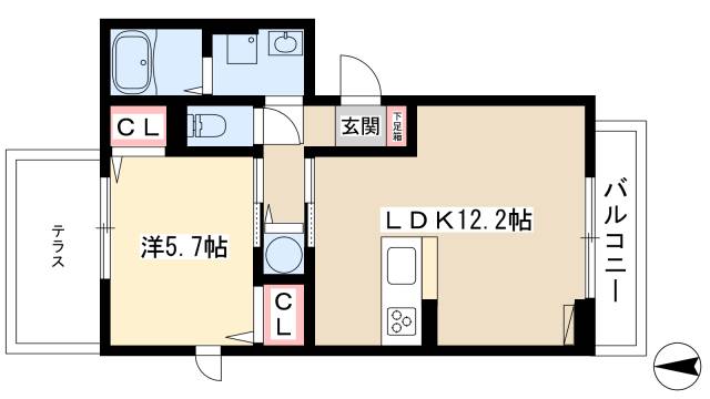 SUNHEIM NAGAOSAの間取り写真