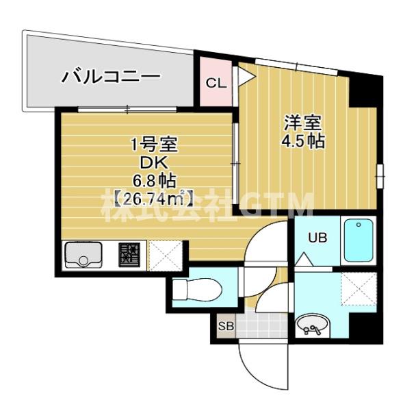 ＪＲ常磐線 南千住駅 徒歩12分 10階建 築2年の間取り写真