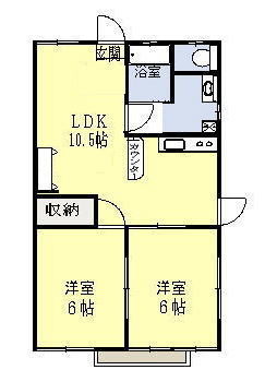 円座町　ハイツアルカディアの間取り