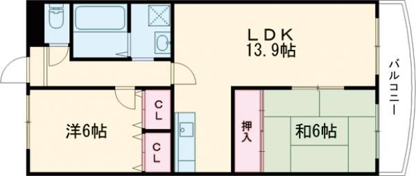 【ベネッセ桂川の間取り】