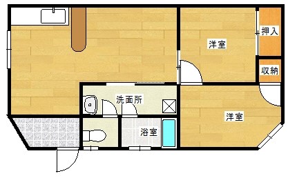 安良グリーンハイツ別館の間取り