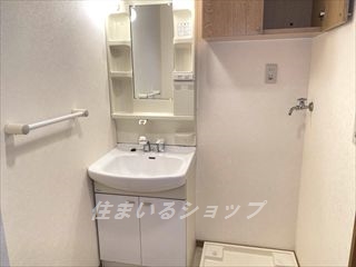 洗面設備　シャンプードレッサー・収納棚あり