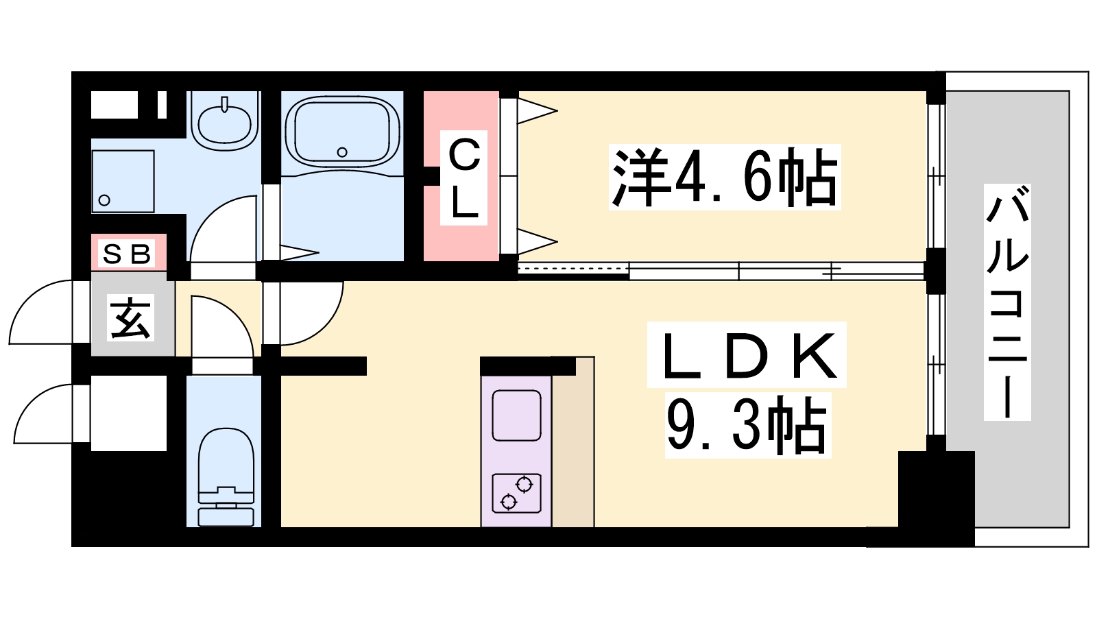 プレサンスTHE神戸の間取り