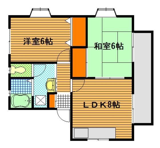 廿日市市佐方のアパートの間取り