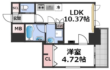 プレジオ難波ASIANの間取り