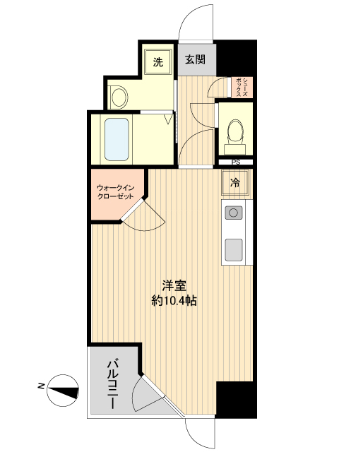 【仙台市青葉区国分町のマンションの間取り】