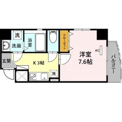 愛知県名古屋市東区泉１（マンション）の賃貸物件の間取り