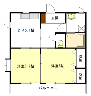 上浜町パレスの間取り