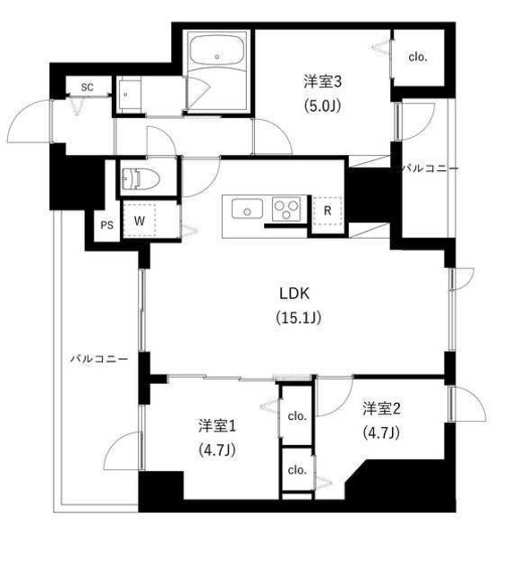 ワーフ駒込の間取り