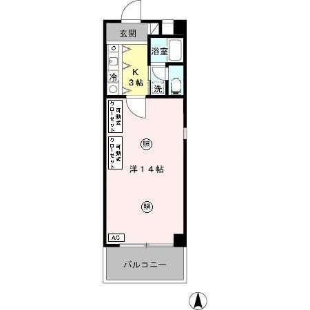 和歌山市東蔵前丁のマンションの間取り