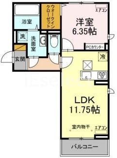 千葉市緑区おゆみ野のアパートの間取り