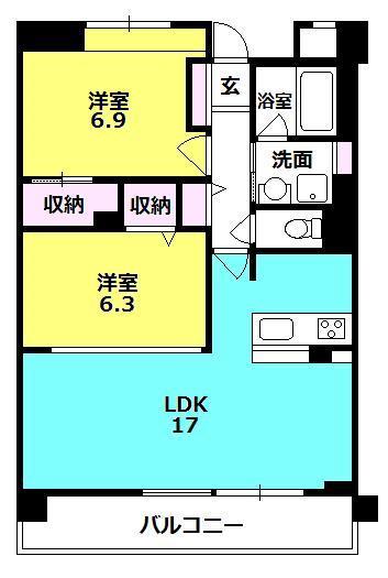 セリシール夙川苦楽園の間取り