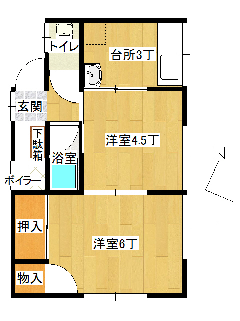 コーポ南十字星の間取り