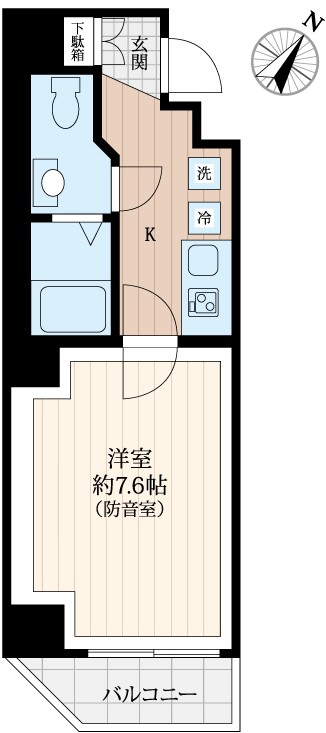 「防音マンション」プレシャスラシクラス浅草の間取り