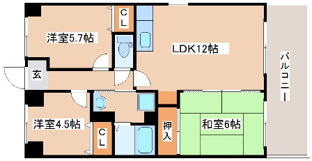 ハピネス北条の間取り