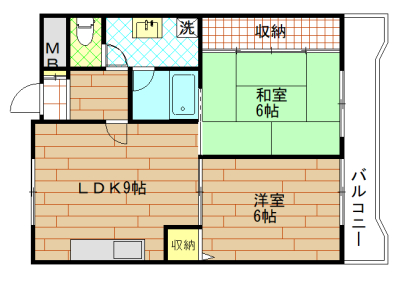 北淀ハイツカトレアの間取り