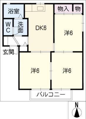 ディアス杉村Ｂ棟の間取り