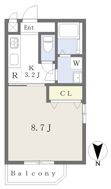 【松山市木屋町のマンションの間取り】