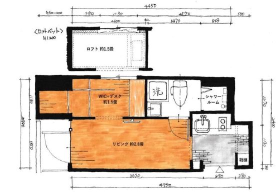 墨田区錦糸のマンションの間取り