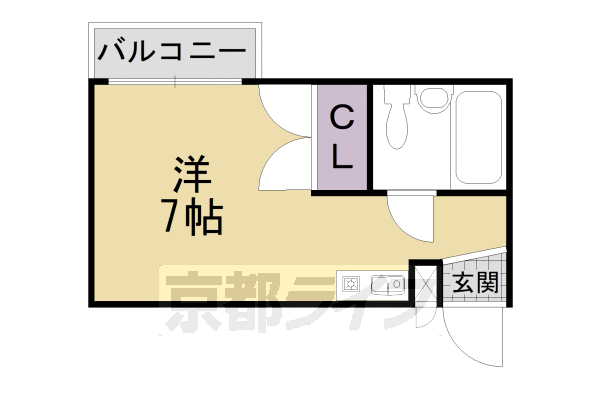 京都市伏見区向島本丸町のマンションの間取り