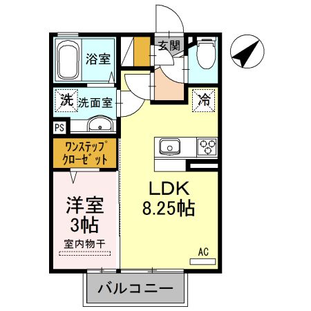 和歌山市狐島のアパートの間取り