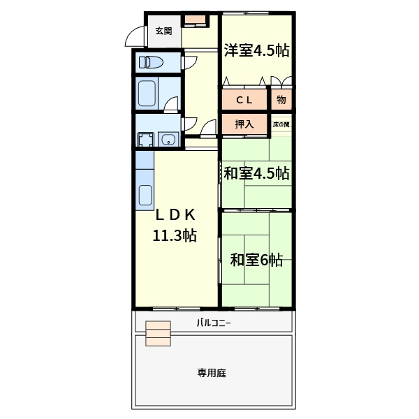 【ソシアル大山崎の間取り】