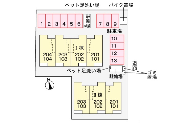 【セレナヴィータIの駐車場】