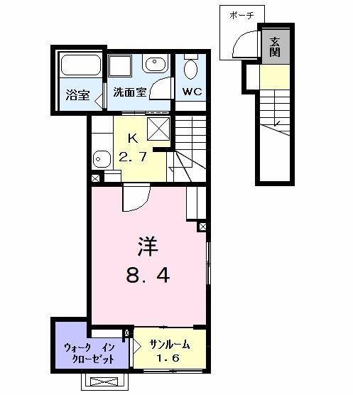 名古屋市中村区藤江町のアパートの間取り