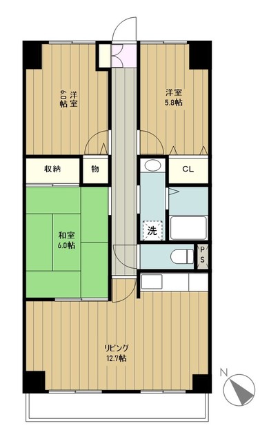 座間市相武台のマンションの間取り