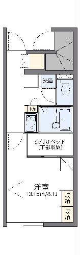 レオパレスプレジールさくらの間取り