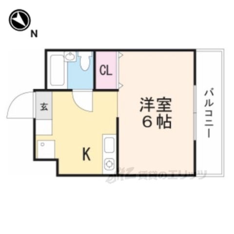 甲賀市水口町東名坂のアパートの間取り