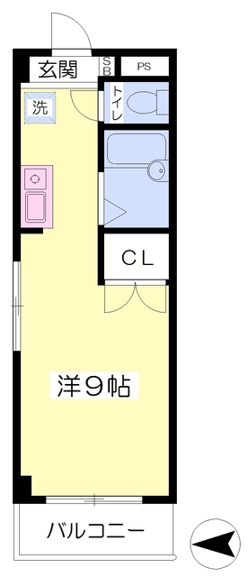 松山市木屋町のマンションの間取り