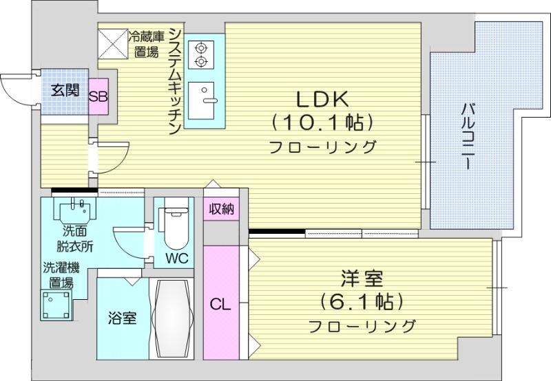 オルムドグランメール大通の間取り