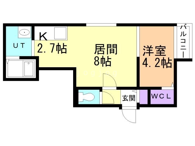 札幌市中央区南六条西のマンションの間取り