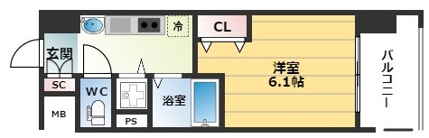 プレサンス天満橋アンジェの間取り