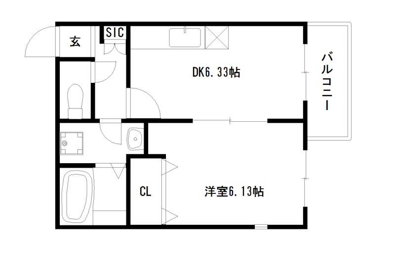 京都市下京区本神明町のマンションの間取り