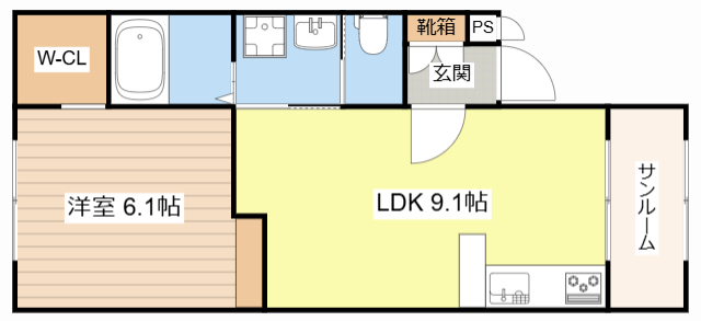 クレスト大戍亥2号館の間取り