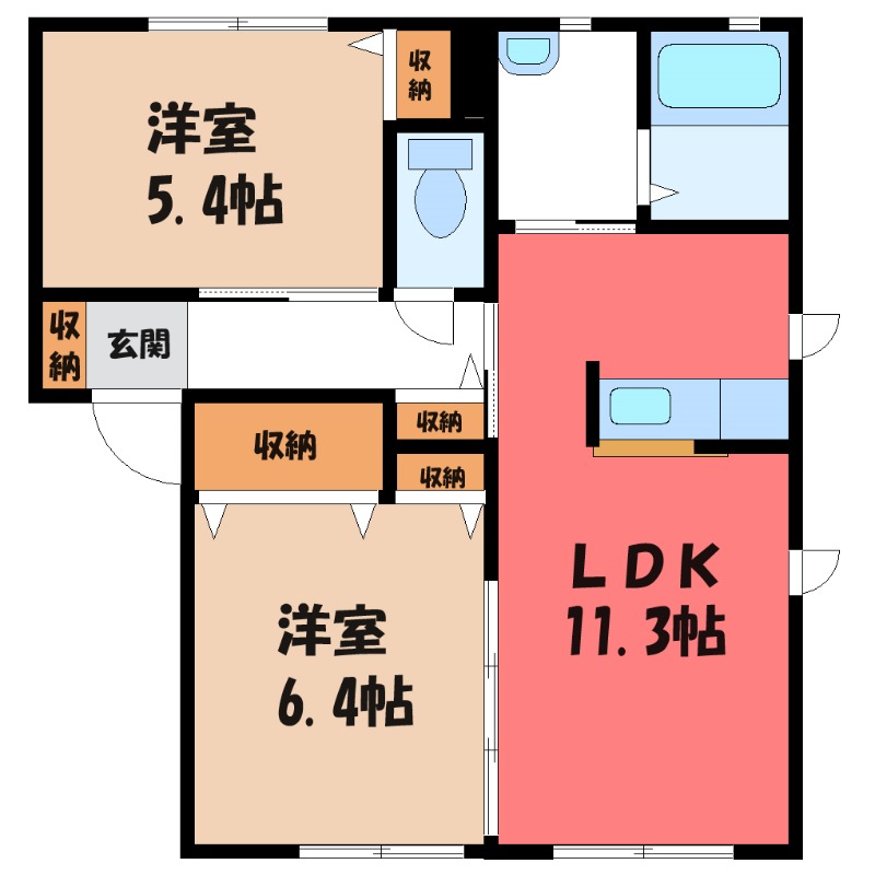 ランウェイ Aの間取り