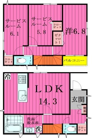 千葉県柏市柏（一戸建）の賃貸物件の間取り