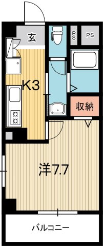 高知市天神町のマンションの間取り