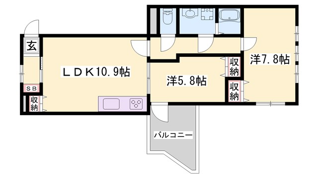 白浜駅西マンションの間取り