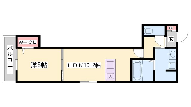 D-PLACE飾磨駅前の間取り