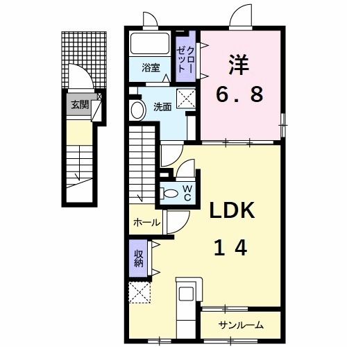 メゾンヌフファミーエIVの間取り