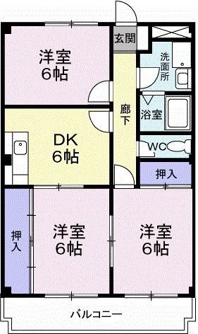 【和泉市尾井町のマンションの間取り】