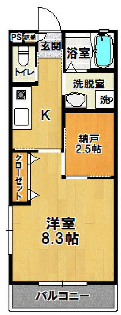 メルヴェイユＨの間取り