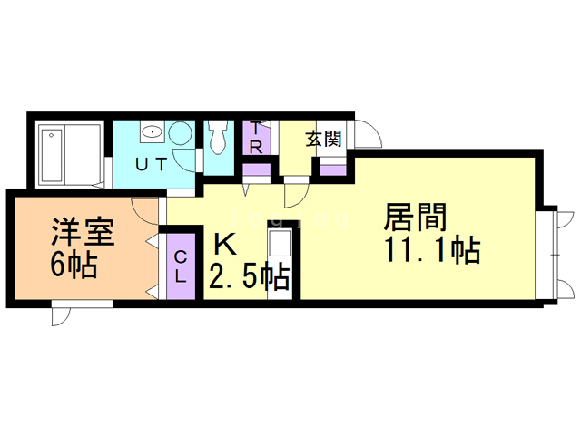 旭川市春光三条のアパートの間取り