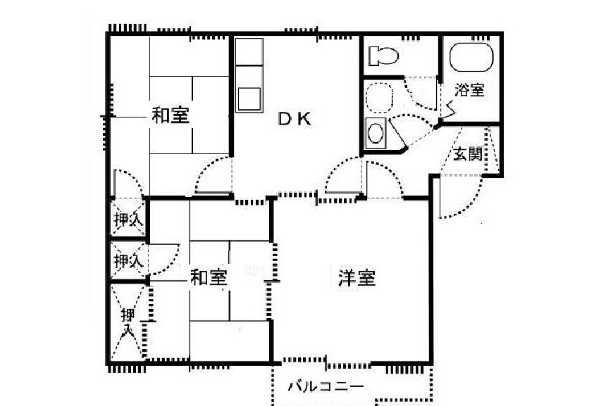 東山グリーンハイツBの間取り