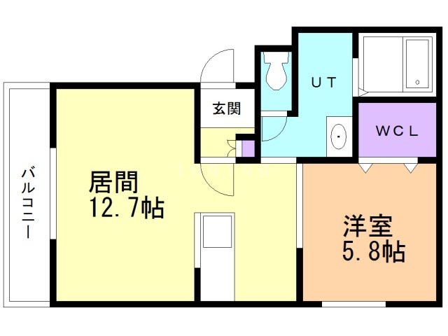 【函館市昭和のマンションの間取り】