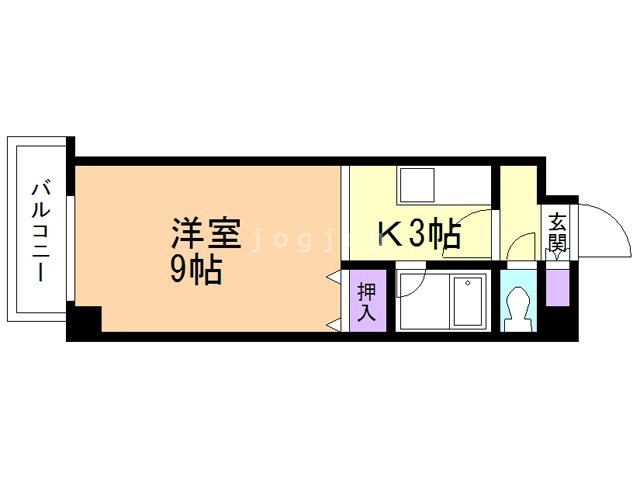 札幌市白石区東札幌三条のマンションの間取り