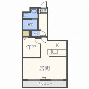 【札幌市北区あいの里三条のマンションの間取り】